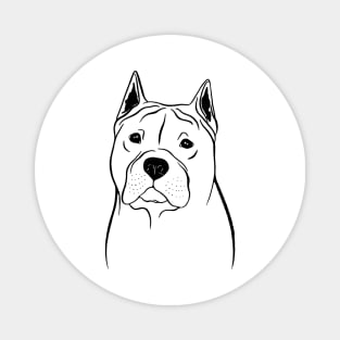 American Staffordshire Terrier (Black and White) Magnet